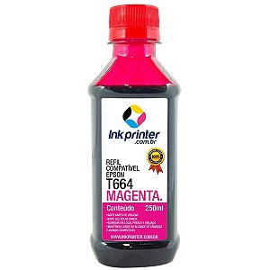 Tinta para Epson L210 - Magenta - Compatível InkPrinter (T664 - 250ml)