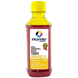 Tinta para Epson L220 - Amarelo - Compatível InkPrinter (T664 - 250ml)