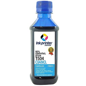 Tinta para Epson L6171 - Ciano - Compatível InkPrinter (T504 - 250ml)