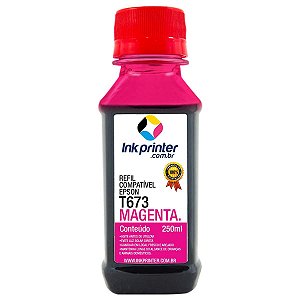 Tinta para Epson L800 - Magenta - Compatível InkPrinter (T673 - 250ml)