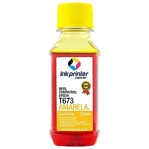 Tinta para Epson L1800 - Amarelo - Compatível InkPrinter (T673 - 250ml)