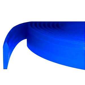 Tira de Poliuretano Chanfrada em V Azul para Rodo Serigrafia 80SH (50cm)