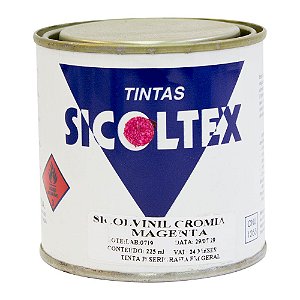 Tinta Vinílica para Serigrafia Sicoltex Sicolvinil Magenta Cromia (225ml)