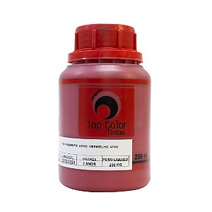 Pigmento Top Color para Tintas de Serigrafia a Base D'água - Vermelho Vivo (250ml)