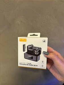 Microfone de Lapela com Redução de Ruído por IA
