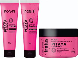 Kit Esfoliante, Sabonete E Hidratante - Pitaia - Porán