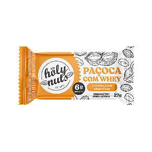 PAÇOCA COM WHEY COBERTA COM CHOCOLATE - 27g