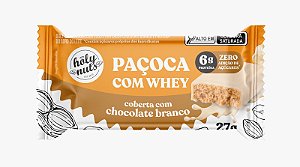 PAÇOCA COM WHEY COBERTA COM CHOCOLATE BRANCO - 27g