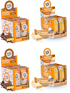 COMBO: 2CX PAÇOCA COM WHEY + 2CX PAÇOCA COM WHEY CHOC BRANCO