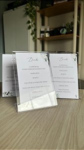 Display em acrílico 10x15 com papelaria