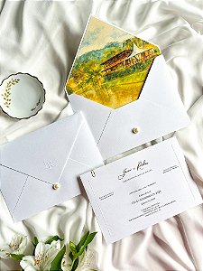 Convite J&R Texturizado com Hotstamp