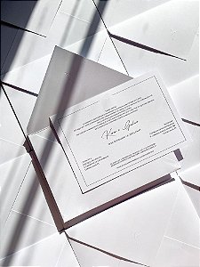 Convite K&G Monograma em relevo e hotstamp