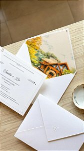 Convite S&L Texturizado com Envelope Forrado