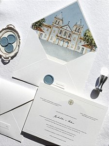 Convite I&P Texturizado com Relevo e Hotstamp