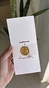 Convite G&B Com Faixa Translúcida e Lacre de Cera