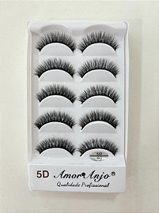CÍLIOS 5 PARES AMOR ANJO 5D03