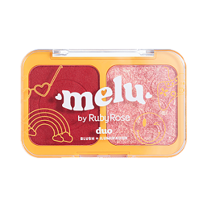 DUO DE BLUSH E ILUMINADOR MELU