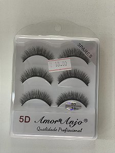 CÍLIOS 3 PARES AMOR ANJO 5D13