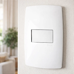 CJ INTERRUPTOR SIMPLES HORIZONTAL 4X2 - BLUX HOME BRANCO BRANCO