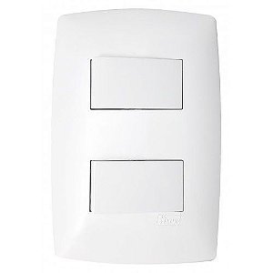 CJ INTERRUPTOR DUPLO SIMPLES 4X2 - BLUX HOME BRANCO