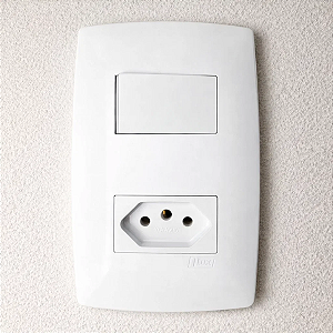 CJ INTERRUPTOR PARALELO + TOMADA 20A 4X2 - BLUX HOME BRANCO