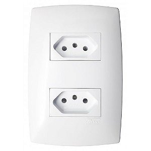 CJ TOMADA DUPLA 10A 4X2 - BLUX HOME BRANCO