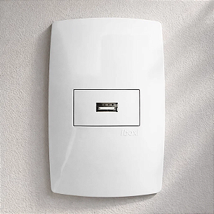 CJ ENTRADA USB HORIZONTAL 4X2 - BLUX HOME BRANCO