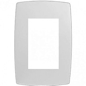 PLACA P/ 3 MÓD. COM SUPORTE 4X2 - BLUX HOME BRANCO