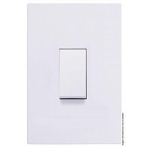 CJ INTERRUPTOR INTERMEDIARIO VERTICAL  4X2 - RECTA BRANCO GLOSS
