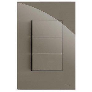 CJ INTERRUPTOR TRIPLO (2 PARALELO + 1 SIMPLES) 4X2 - RECTA FENDI GLOSS