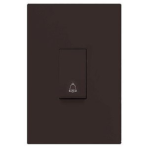 CJ INTERRUPTOR PULSADOR DE CAMPAINHA VERTICAL 4X2 RECTA CHOCOLATE GLOSS