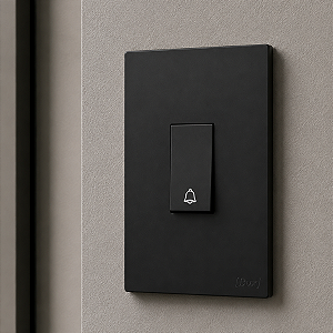 CJ INTERRUPTOR PULSADOR CAMPAINHA VER. 4X2 - RECTA BLACK SATIN FOSCO