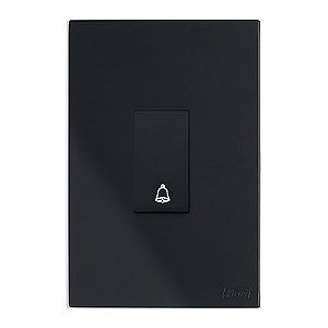 CJ INTERRUPTOR PULSADOR CAMPAINHA VER. 4X2 - RECTA BLACK SATIN FOSCO