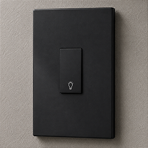 CJ PULSADOR DE MINUTERIA VERTICAL 4X2 - RECTA BLACK SATIN FOSCO
