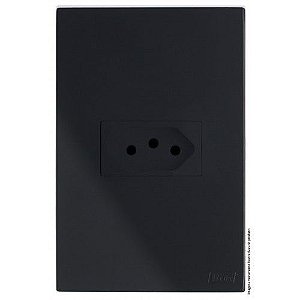 CJ TOMADA 20A HORIZONTAL 4X2 - RECTA BLACK SATIN FOSCO