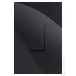 CJ INTERRUPTOR INTERMEDIARIO VERTICAL 4X2 -  RECTA BLACK GLOSS