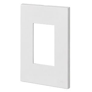PLACA P/ 3 MOD. COM SUPORTE 4X2 - RECTA BRANCO SATIN FOSCO