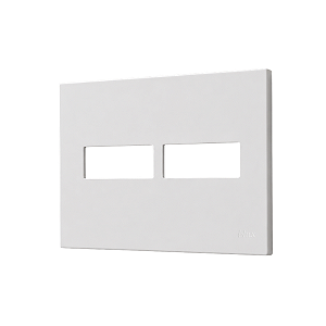 PLACA P/ 2 MOD. COM SUPORTE 4X4 - RECTA BRANCO SATIN FOSCO