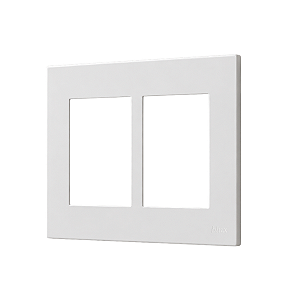 PLACA P/ 6 MOD. COM SUPORTE 4X4 - RECTA BRANCO SATIN FOSCO