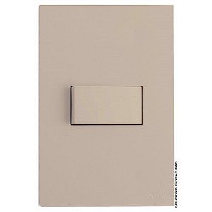 CJ INTERRUPTOR SIMPLES HORIZONTAL 4X2 - RECTA AREIA SATIN FOSCO