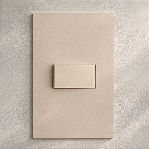 CJ INTERRUPTOR PARALELO HORIZONTAL 4X2 - RECTA AREIA SATIN FOSCO
