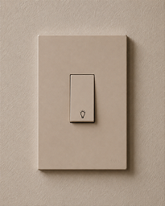 CJ INTERRUPTOR PULSADOR DE MINUTERIA 4X2 - RECTA AREIA SATIN FOSCO