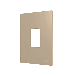 PLACA P/ 1 MODULO VERTICAL COM SUPORTE 4X2 - RECTA AREIA SATIN FOSCO