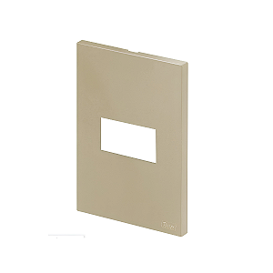 PLACA P/ 1 MODULO HORIZONTAL COM SUPORTE 4X2 - RECTA AREIA SATIN FOSCO