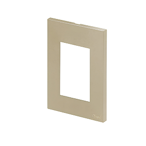 PLACA P/ 3 MODULOS COM SUPORTE 4X2 - RECTA AREIA SATIN FOSCO
