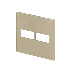 PLACA P/ 2 MODULOS COM SUPORTE 4X4 - RECTA AREIA SATIN FOSCO