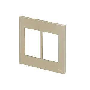 PLACA P/6 MODULOS COM SUPORTE 4X4 - RECTA AREIA SATIN FOSCO