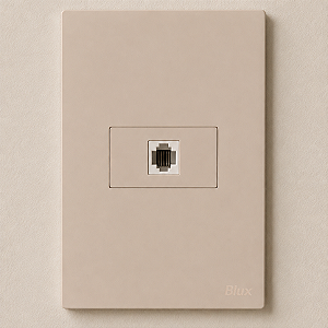 CJ RJ11 2 FIOS (TELEFONE) HOR. 4X2 - RECTA AREIA SATIN FOSCO