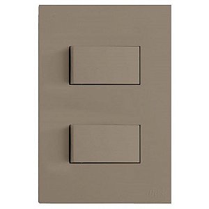 CJ INTERRUPTOR DUPLO SIMPLES 4X2 - RECTA FENDI SATIN FOSCO