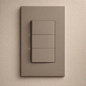 CJ INTERRUPTOR TRIPLO PARALELO 4X2 - RECTA FENDI SATIN FOSCO